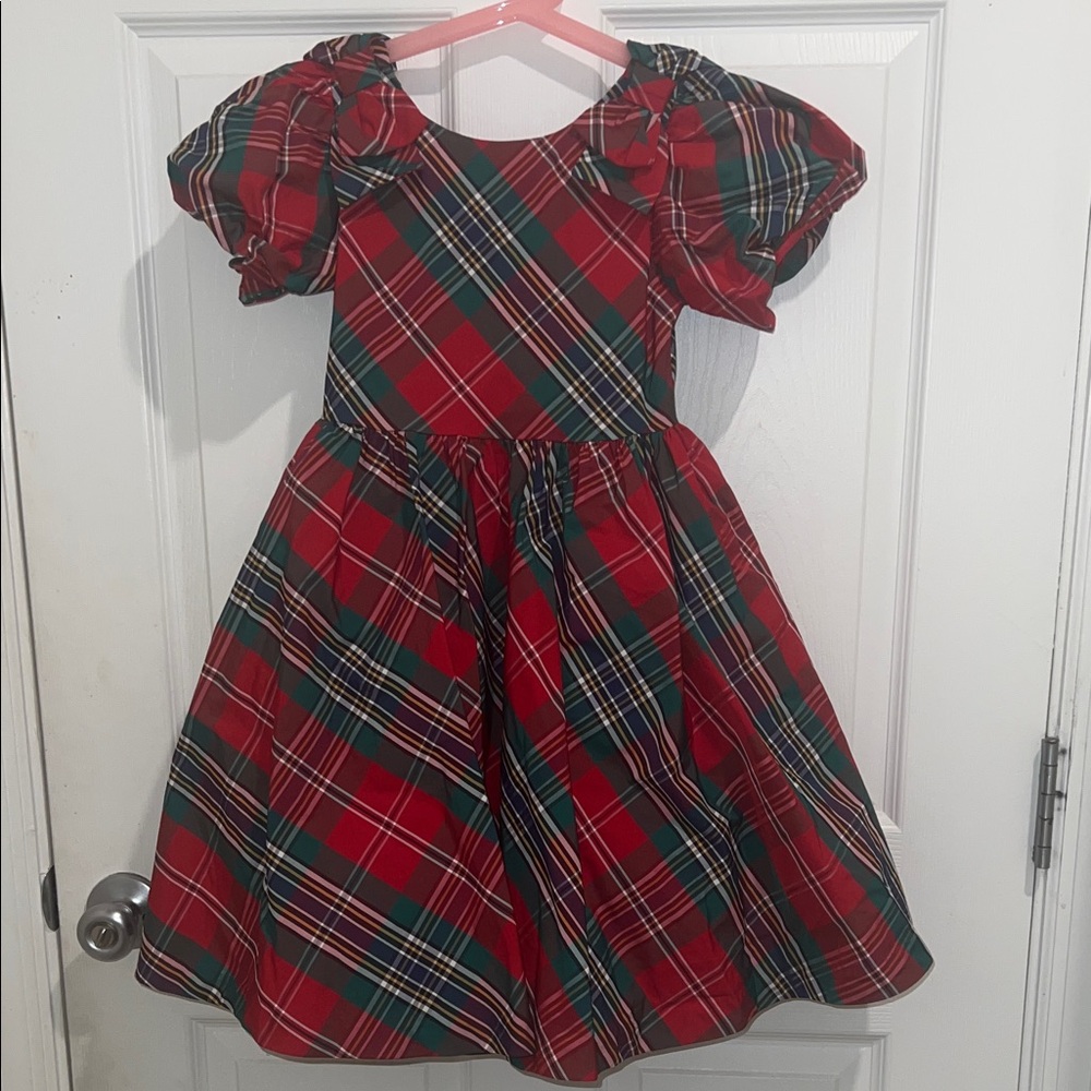 Mini Boden Red and Green Plaid Dress